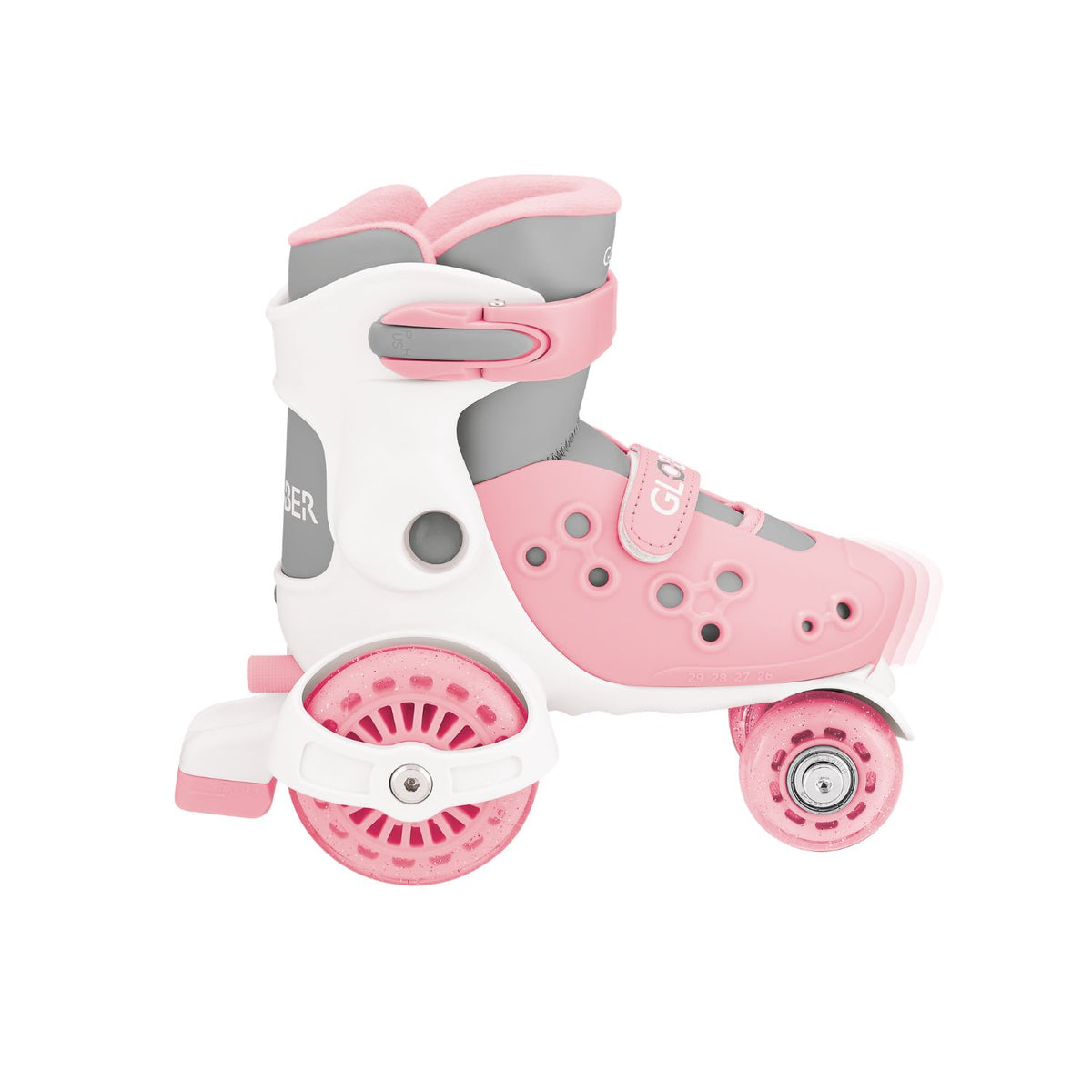 Globber Learning Skates Rosado Pastel – Patines de 4 Ruedas para Niños