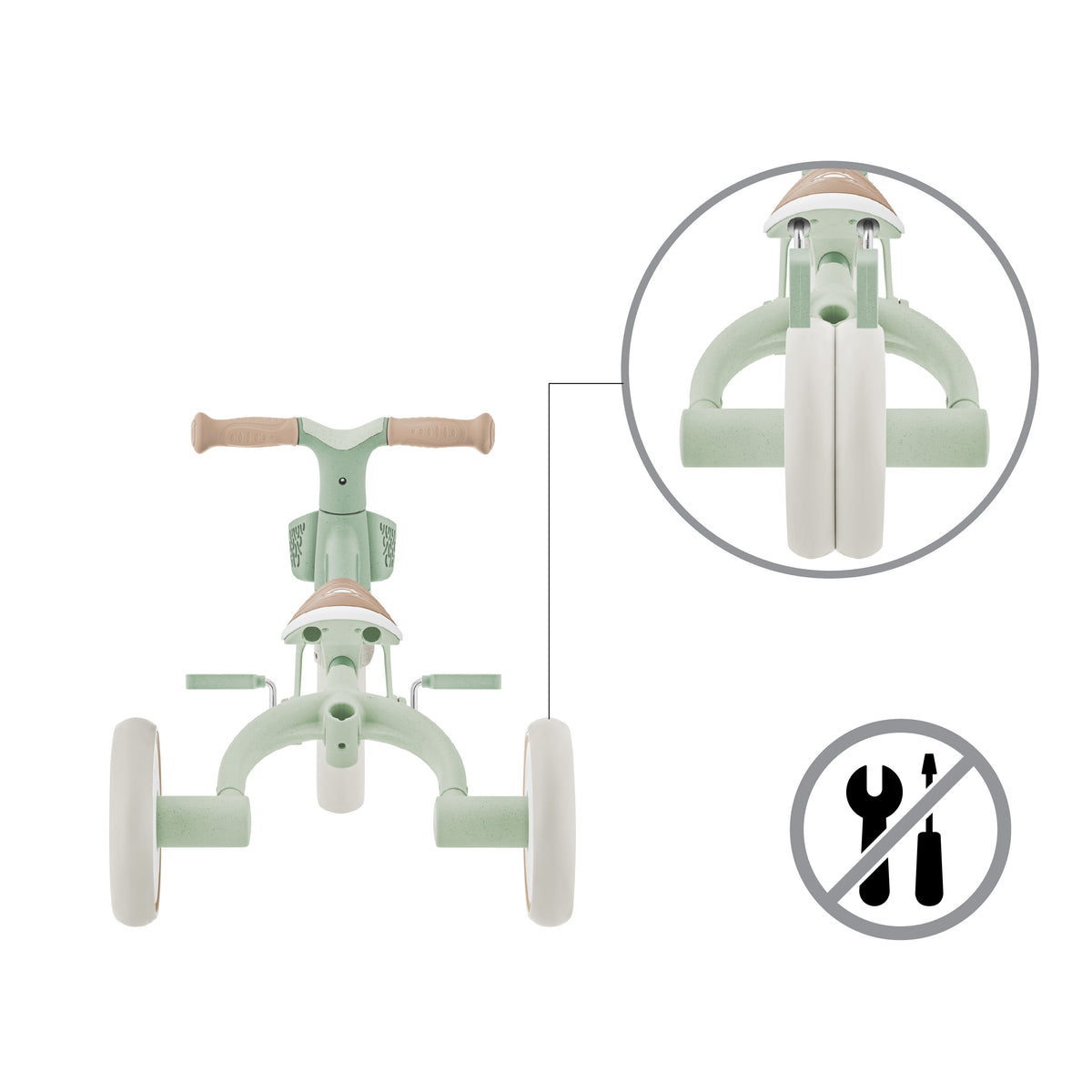 Triciclo Evolutivo 3 en 1 para niños de 1 a 3 años | Globber Learning Trike Verde