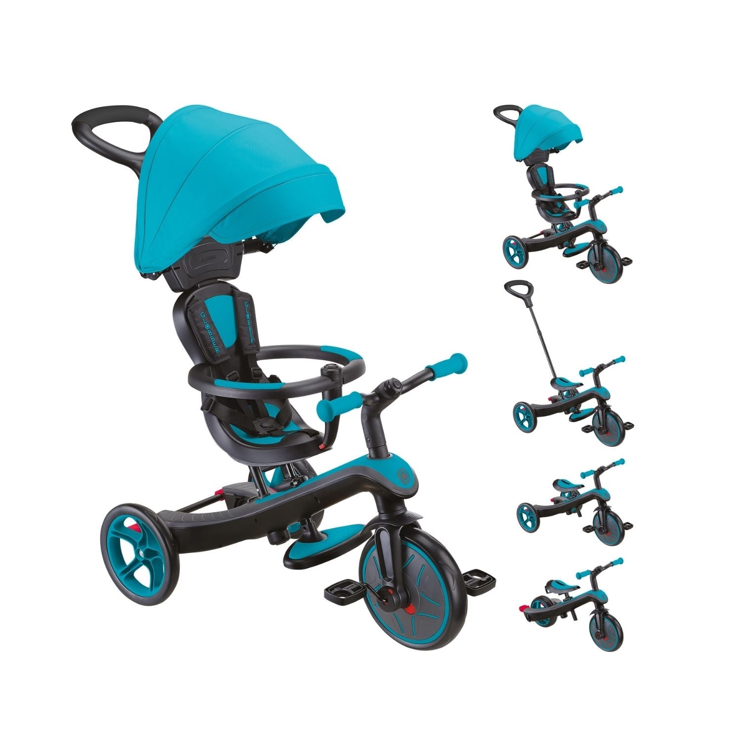 Triciclo 4 en 1 Explorer Trike Celeste v2