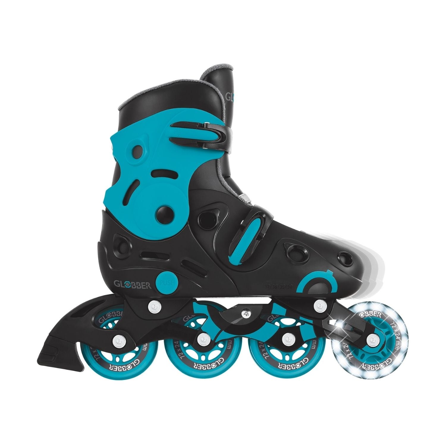 Patines lineales Go Skates Celeste Negro