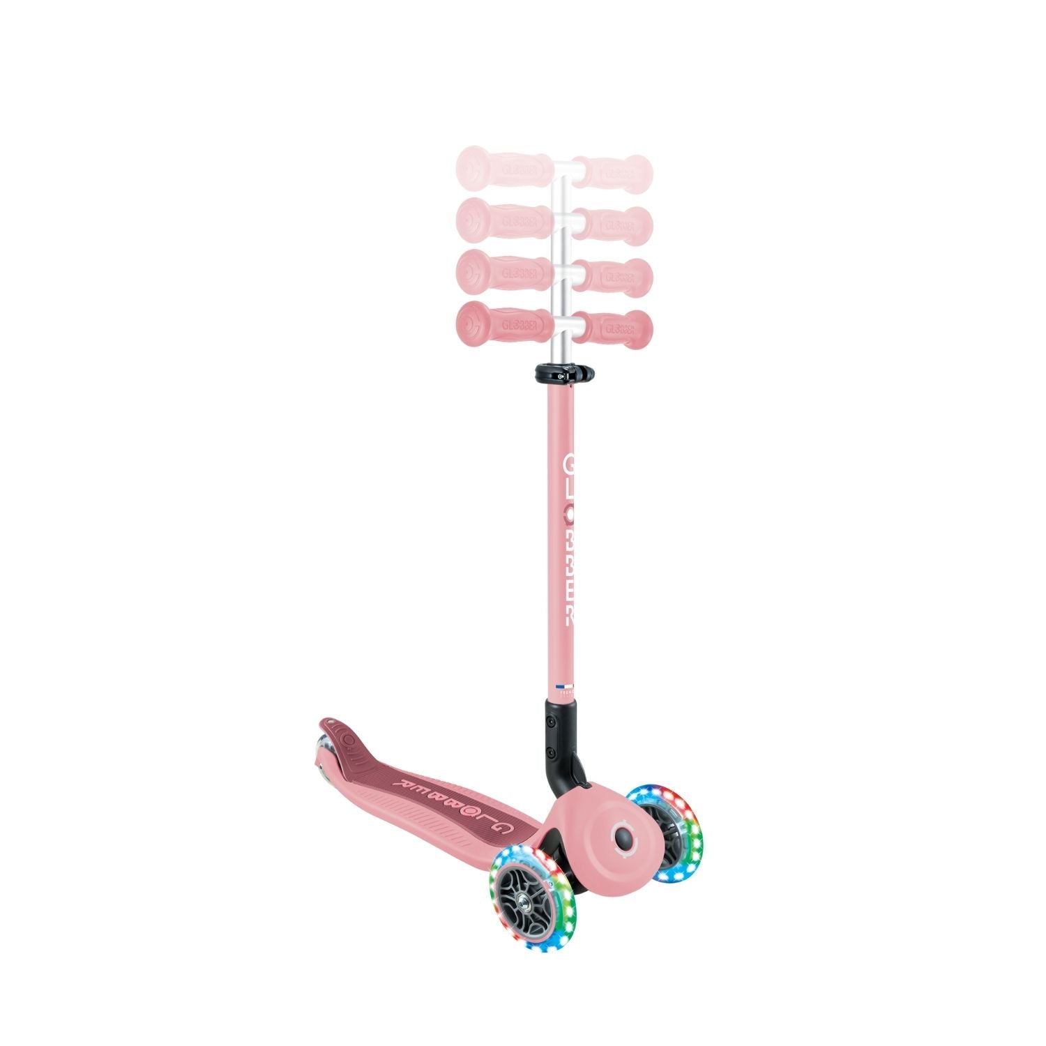 Globber Go Up Active LED 360 rosado pastel