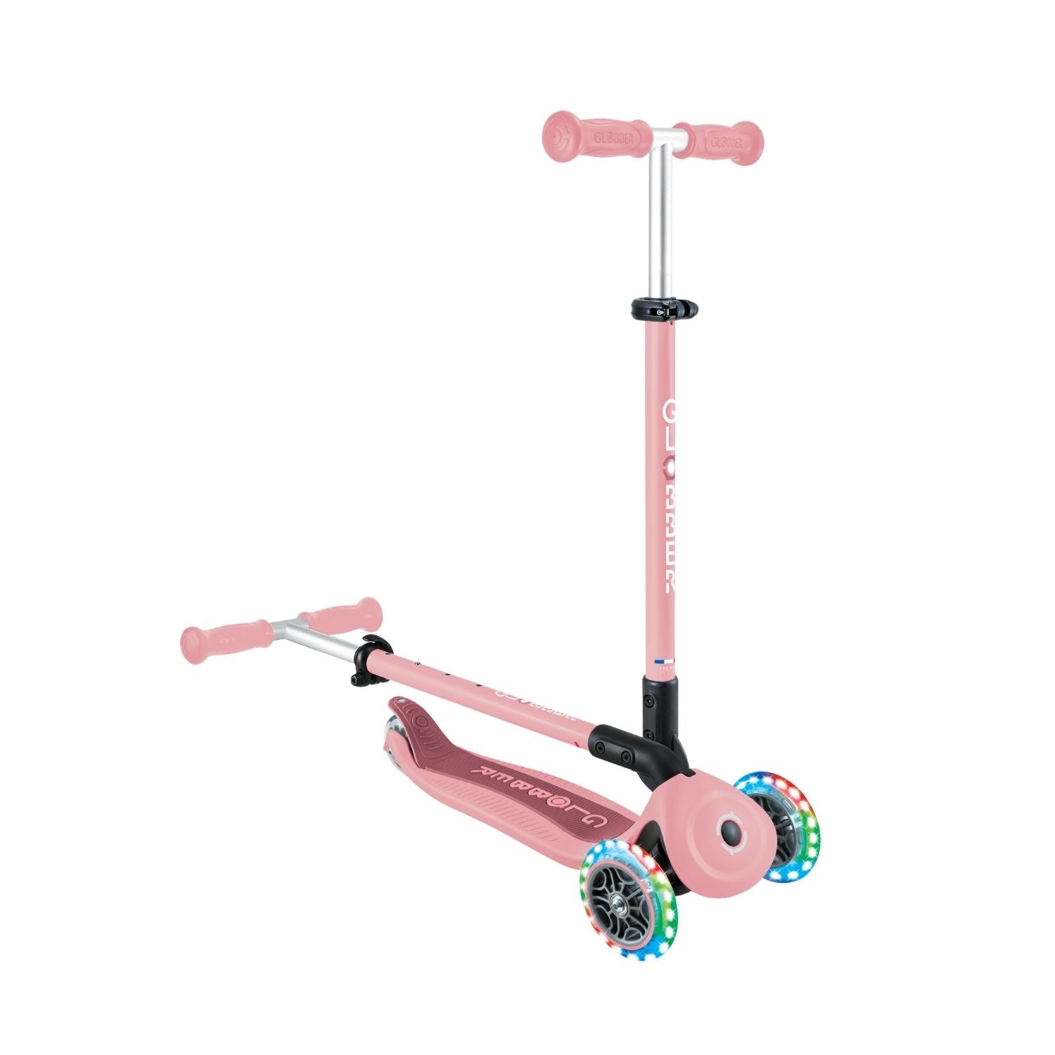 Globber Go Up Active LED 360 rosado pastel