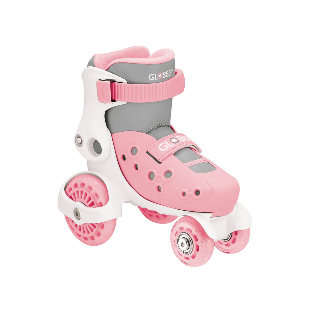 Globber Learning Skates Rosado Pastel – Patines de 4 Ruedas para Niños