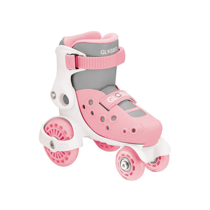 Globber Learning Skates Rosado Pastel – Patines de 4 Ruedas para Niños