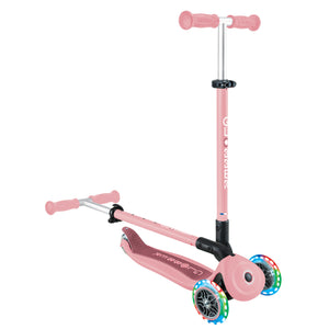 Globber Go Up Active LED rosado pastel