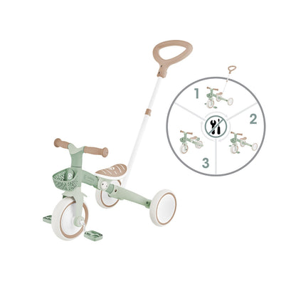 Triciclo Evolutivo 3 en 1 para niños de 1 a 3 años | Globber Learning Trike Verde