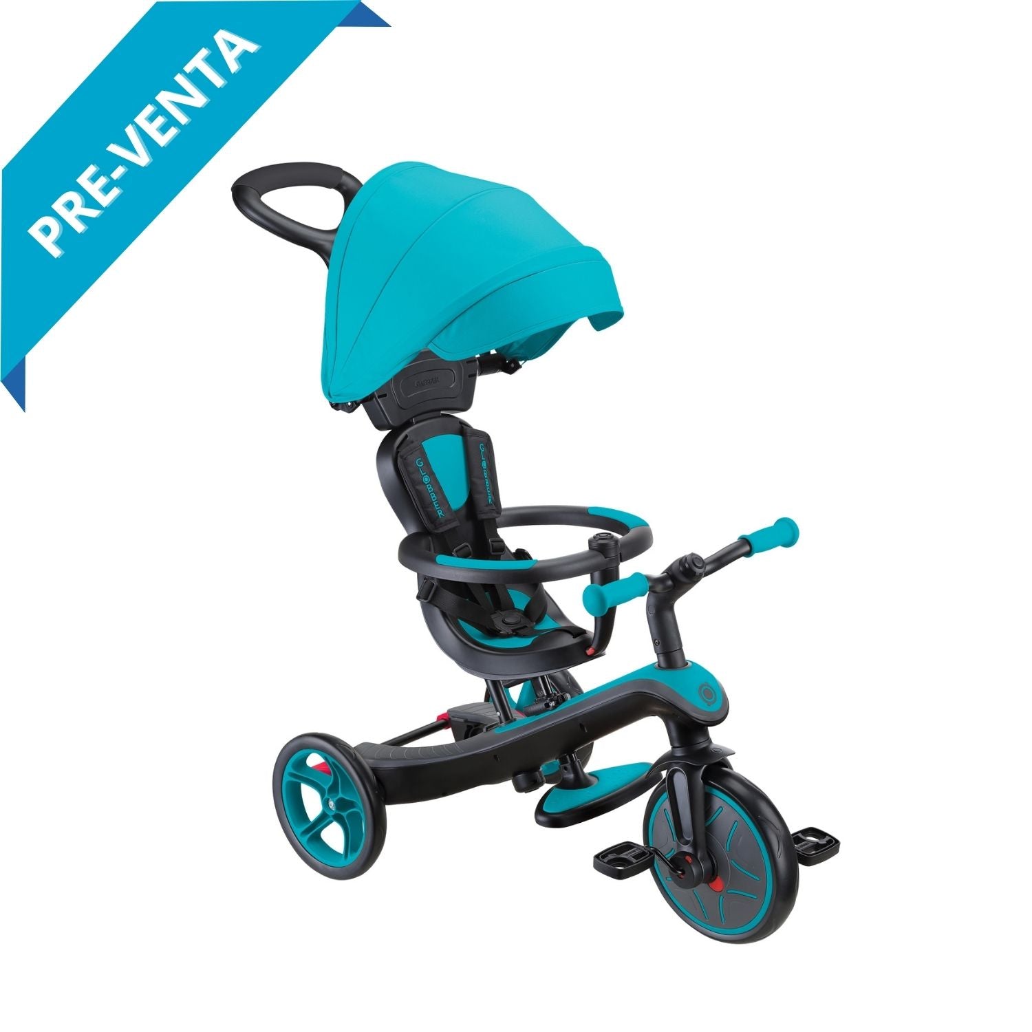 Triciclo 4 en 1 Explorer Trike Celeste v2