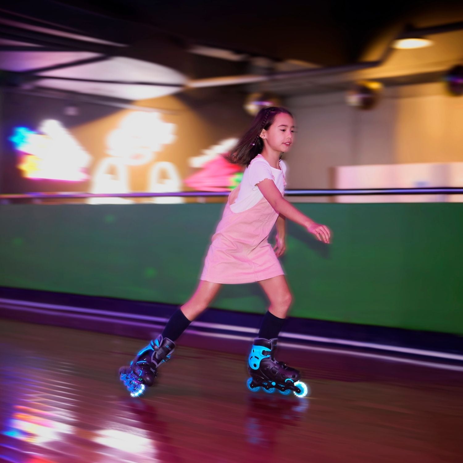 Patines lineales Go Skates Celeste Negro