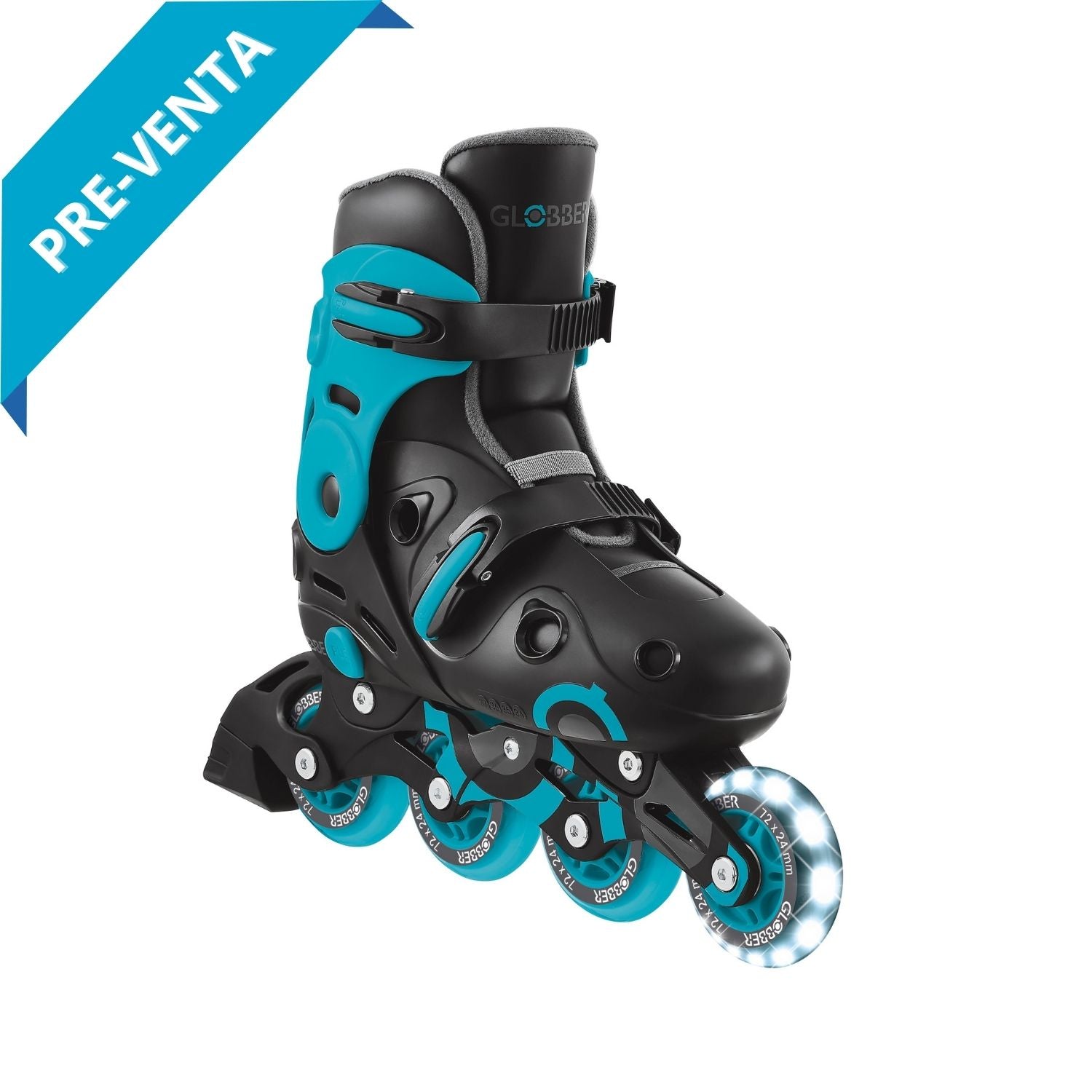 Patines lineales Go Skates Celeste Negro