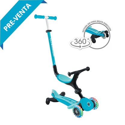 Globber Go Up Active LED 360 Celeste