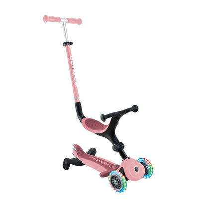 Globber Go Up Active LED 360 rosado pastel