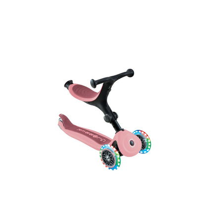 Globber Go Up Active LED 360 rosado pastel