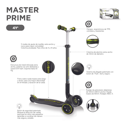 Globber Master Prime Rojo