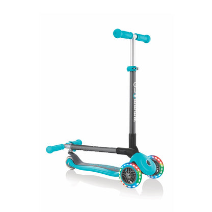 Scooter Globber Primo Plegable LED Turquesa 3